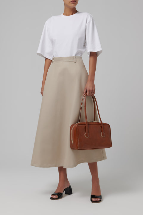 Brown Soft Boston Bag