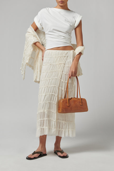 Brown Soft Baguette Bag