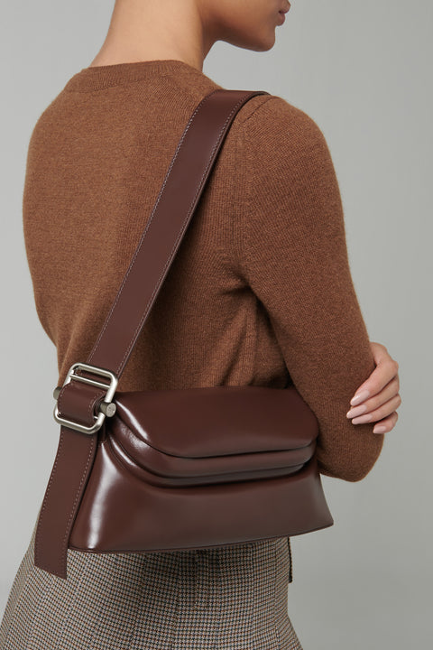 Brown Folder Brot Shoulder Bag