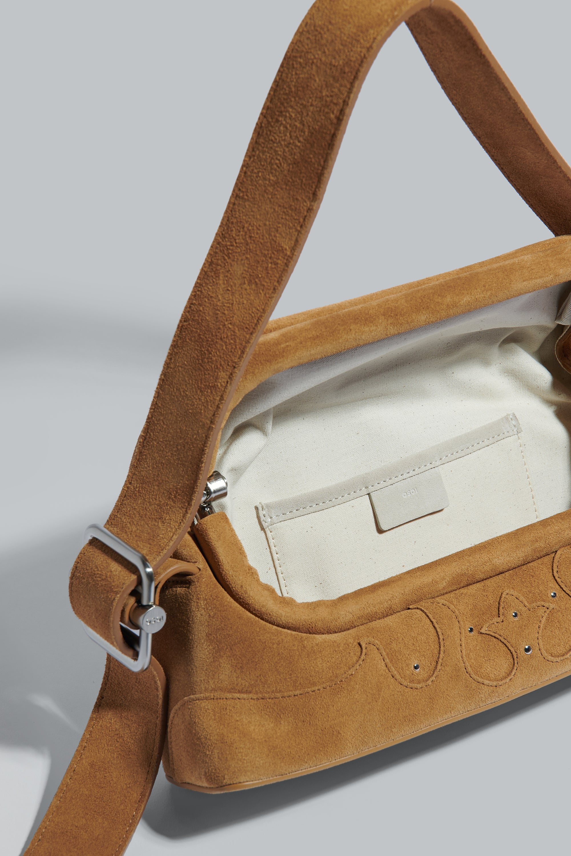 OSOI FOLDER BROT バッグ　ブラウン Osoi Brown Folder Brot Suede Shoulder Bag
