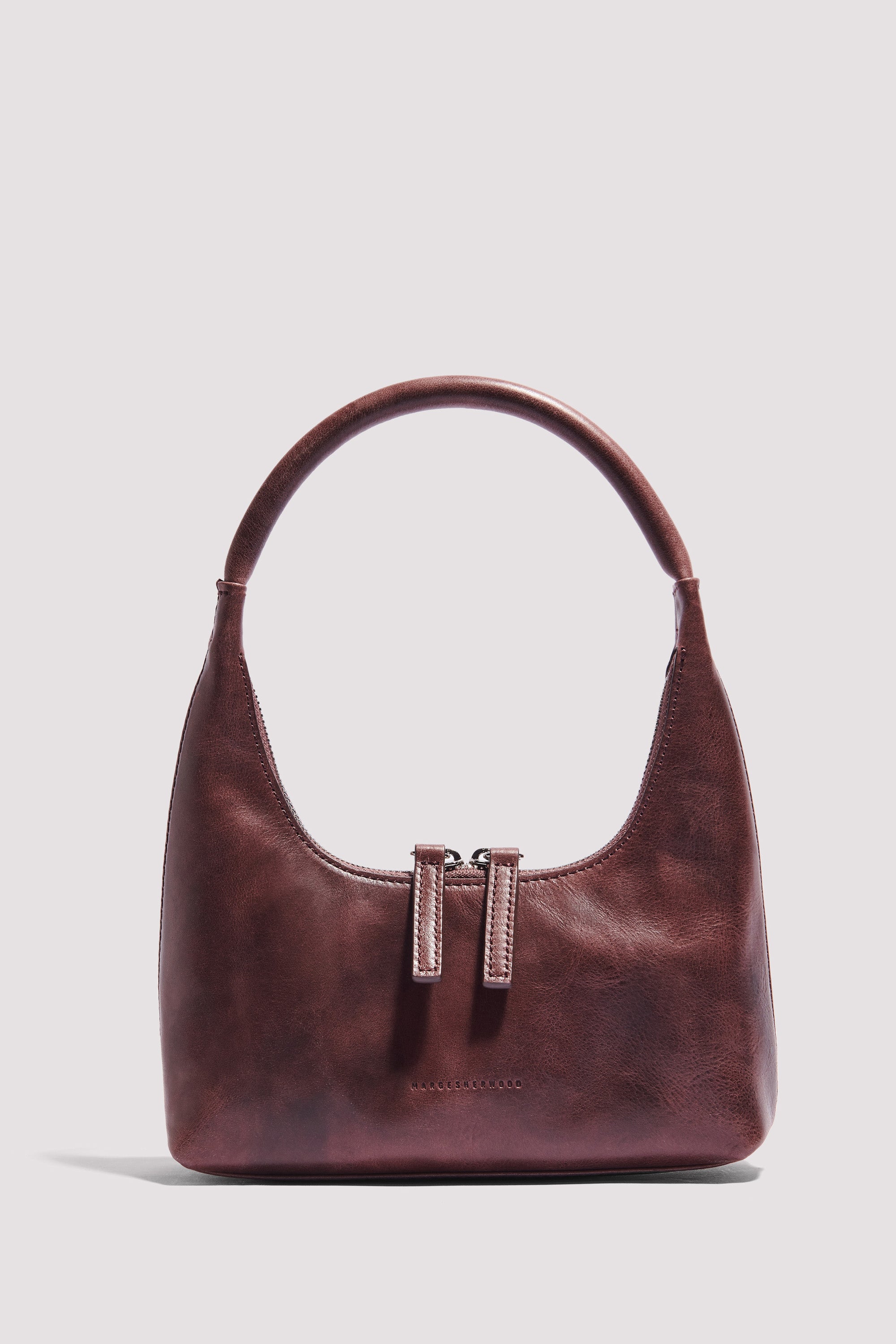 Marge Sherwood Burgundy Hobo Mini Bag