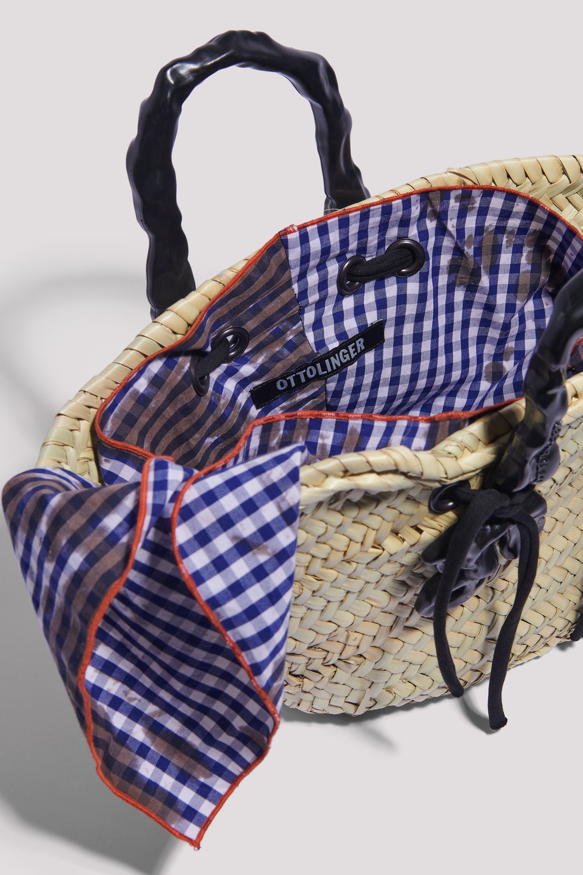 Ottolinger Small Raffia Basket Tote