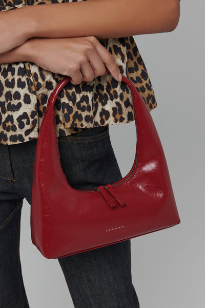 ☆MARGE SHERWOOD☆ ZIPPER SMALLapple red crinkle Marge Sherwood Hobo shoulder bag apple red crinkle | pipe