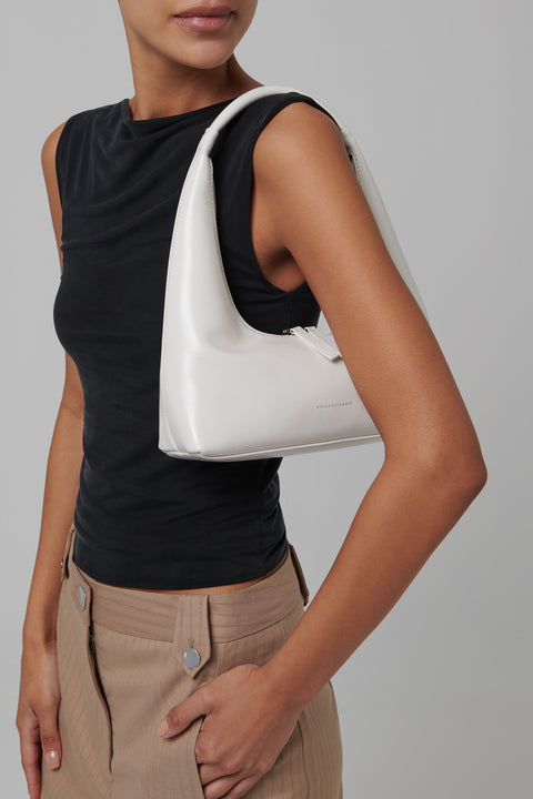 White Hobo Shoulder Mini Bag