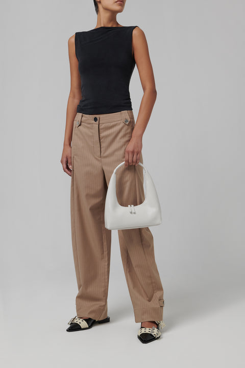 White Hobo Shoulder Mini Bag