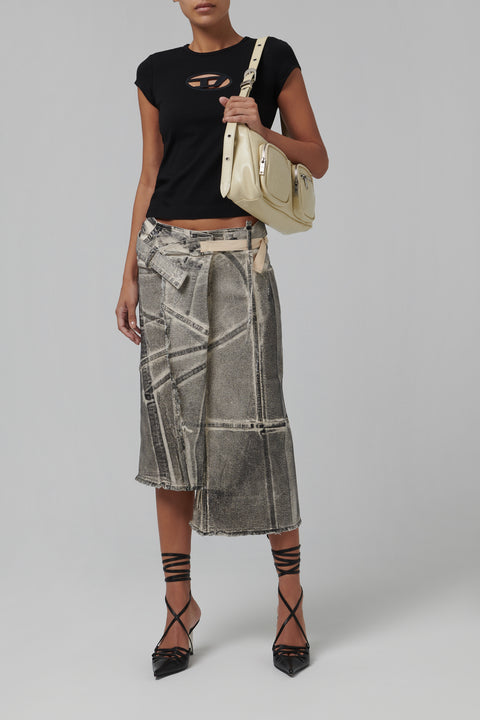 White Outpocket Hobo Bag