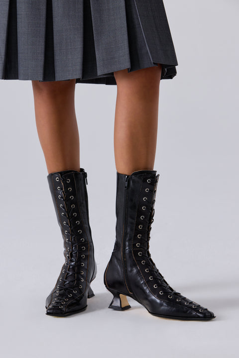 Black Emile 35 Lace Up Ankle Boots