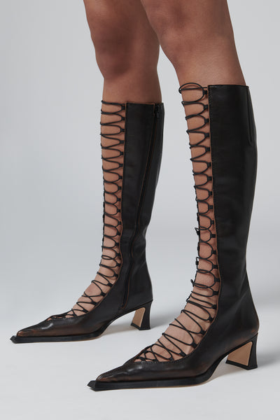 MIISTA Brown Melinda 55 Leather Boots