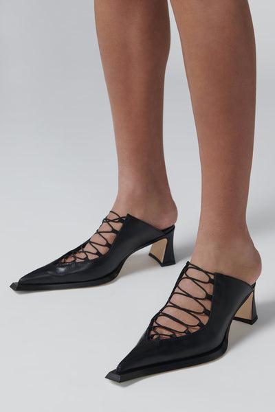 MIISTA Black Sherri 55B Mules