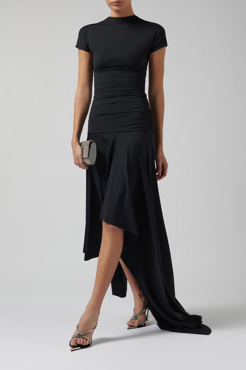 Black Bombe 95 Silver Heel Mule