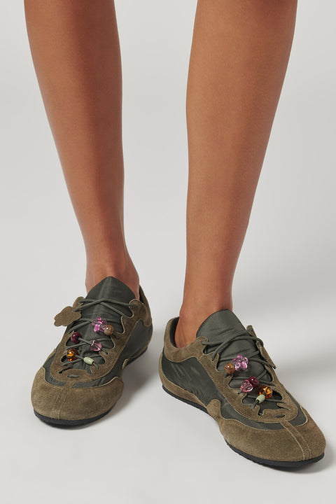 Olive Suede Blaise Sneakers