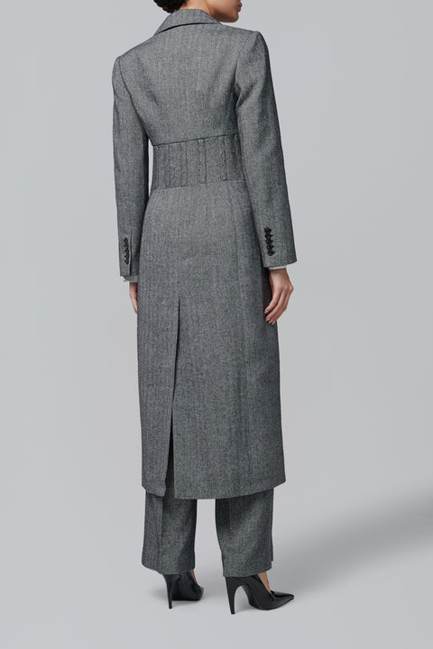 Grey Henri Corset Coat