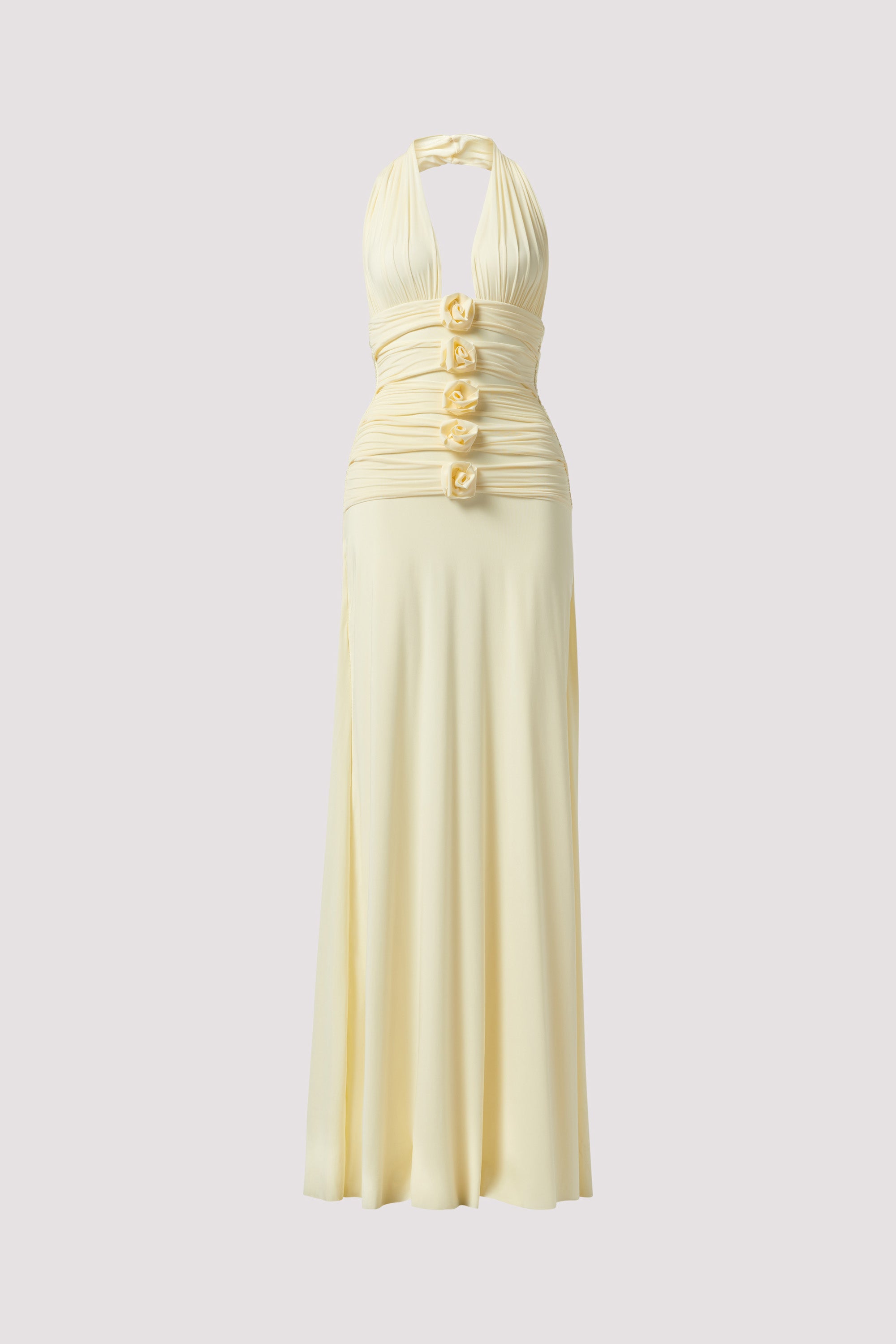 maygel coronel off the shoulder dresses Maygel Coronel Beige Villadiego Midi Dress
