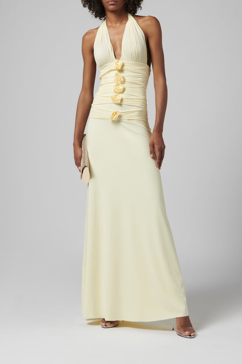 Beige Villadiego Midi Dress