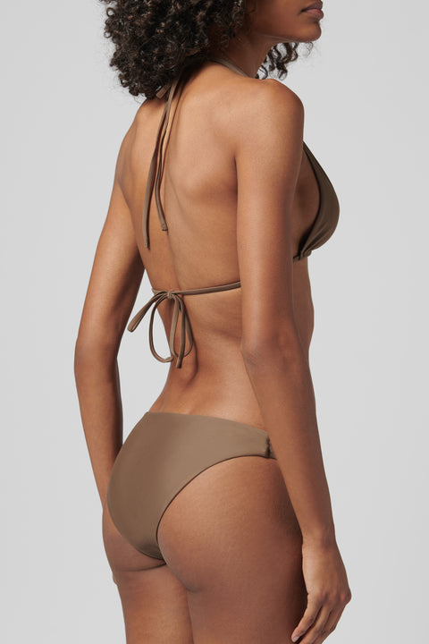 Brown Amado Halter Bikini Top