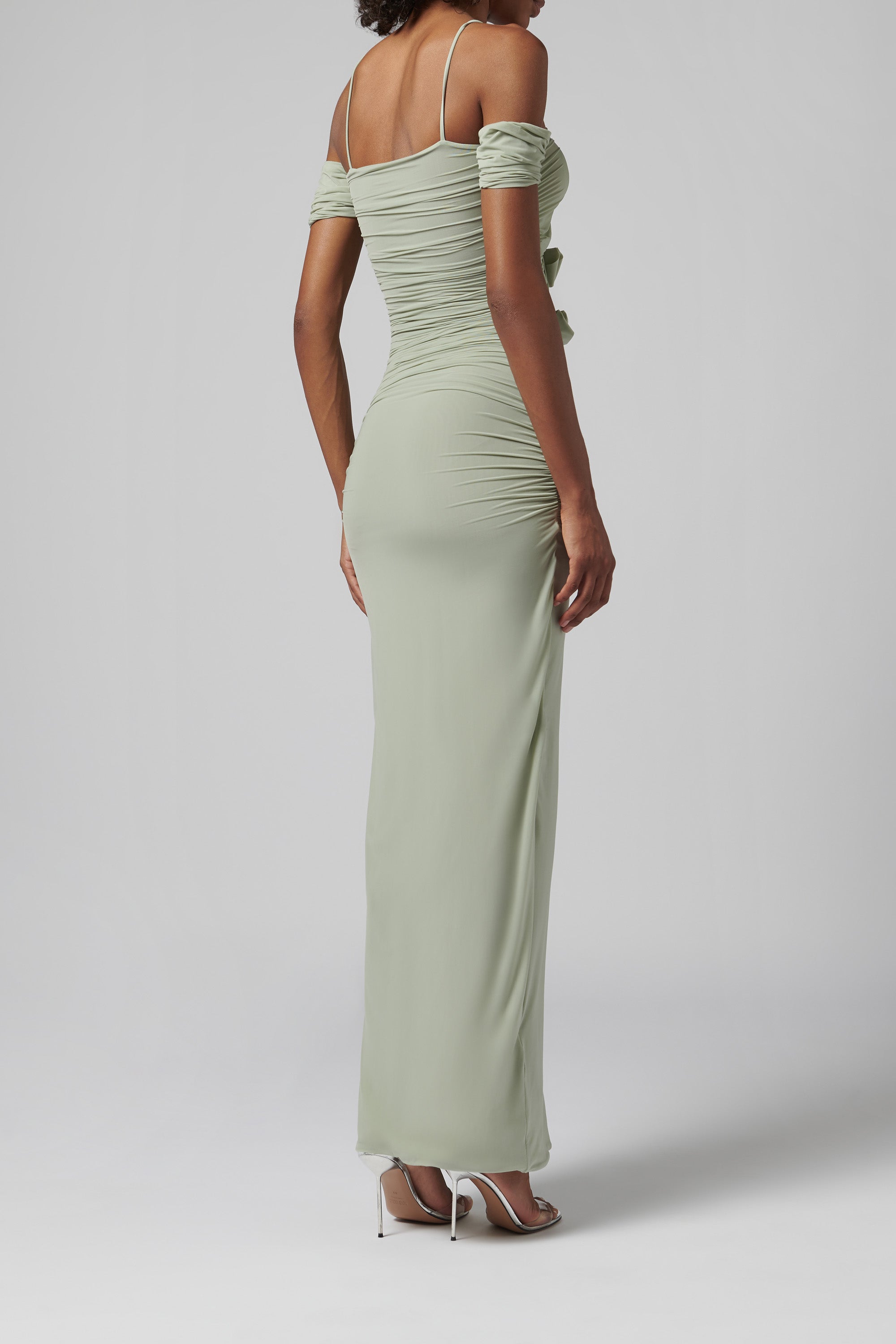 Maygel Coronel Blue Abisso Midi Dress Green / S/M