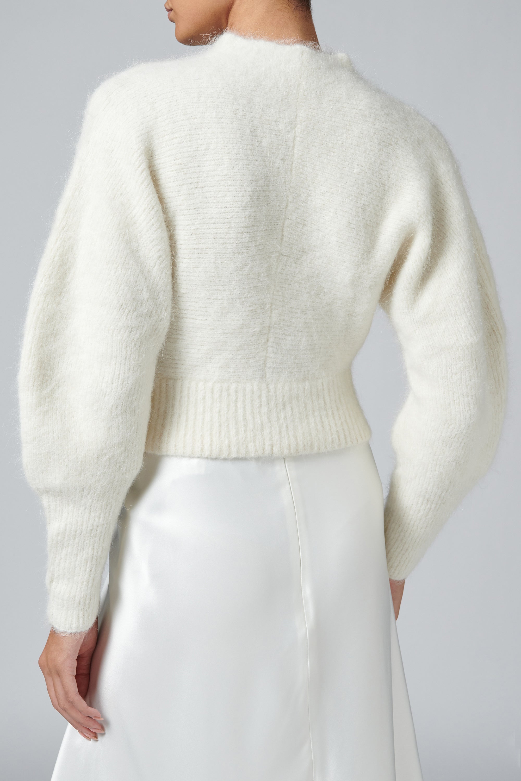 SIR. White Lise Alpaca Cardigan
