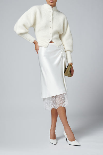SIR. White Lise Alpaca Cardigan
