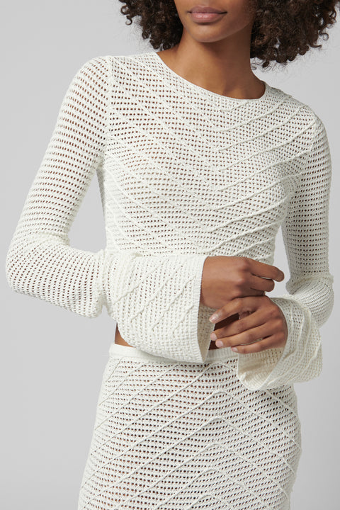 White Erin Cropped Top