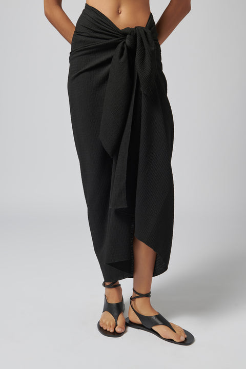 Black Nyla Long Pareo