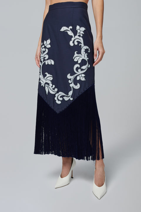 Blue Dillon Applique Skirt