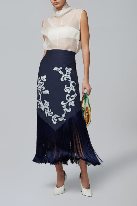 Blue Dillon Applique Skirt