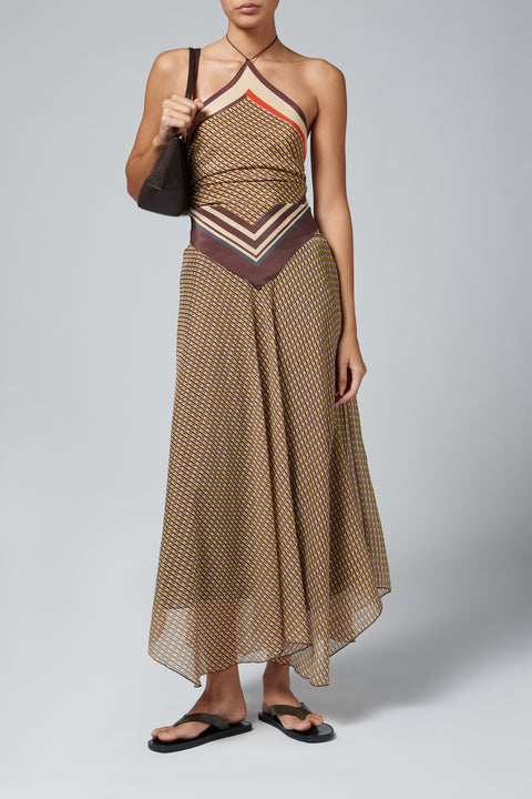Brown Cooper Maxi Skirt