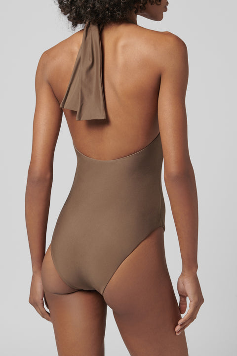 Brown Amado Tie Swimsuit