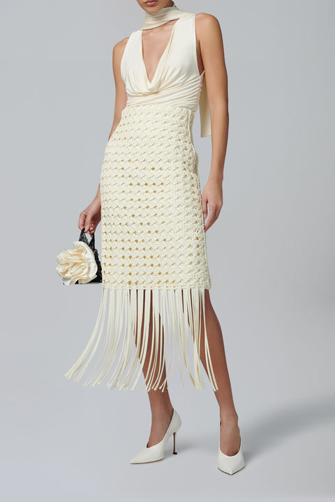 White Weave Skirt