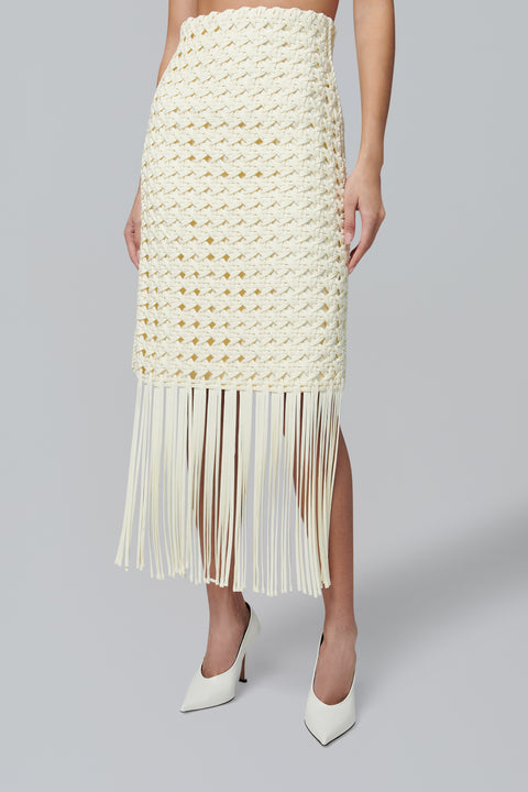 White Weave Skirt