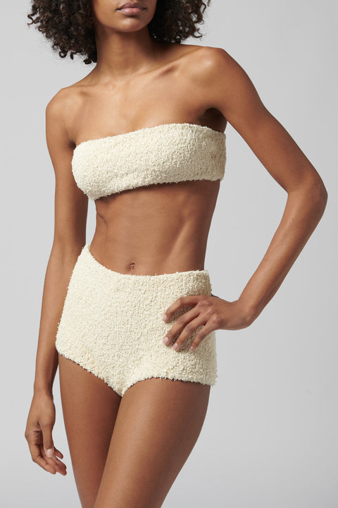 Beige Tropicana Mini Short