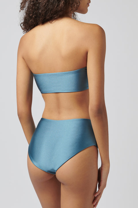 Blue Ava Bandeau Bikini Top