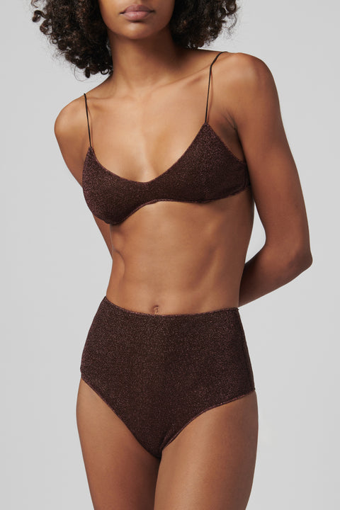 Brown  High Waisted Lumiere Bikini Set