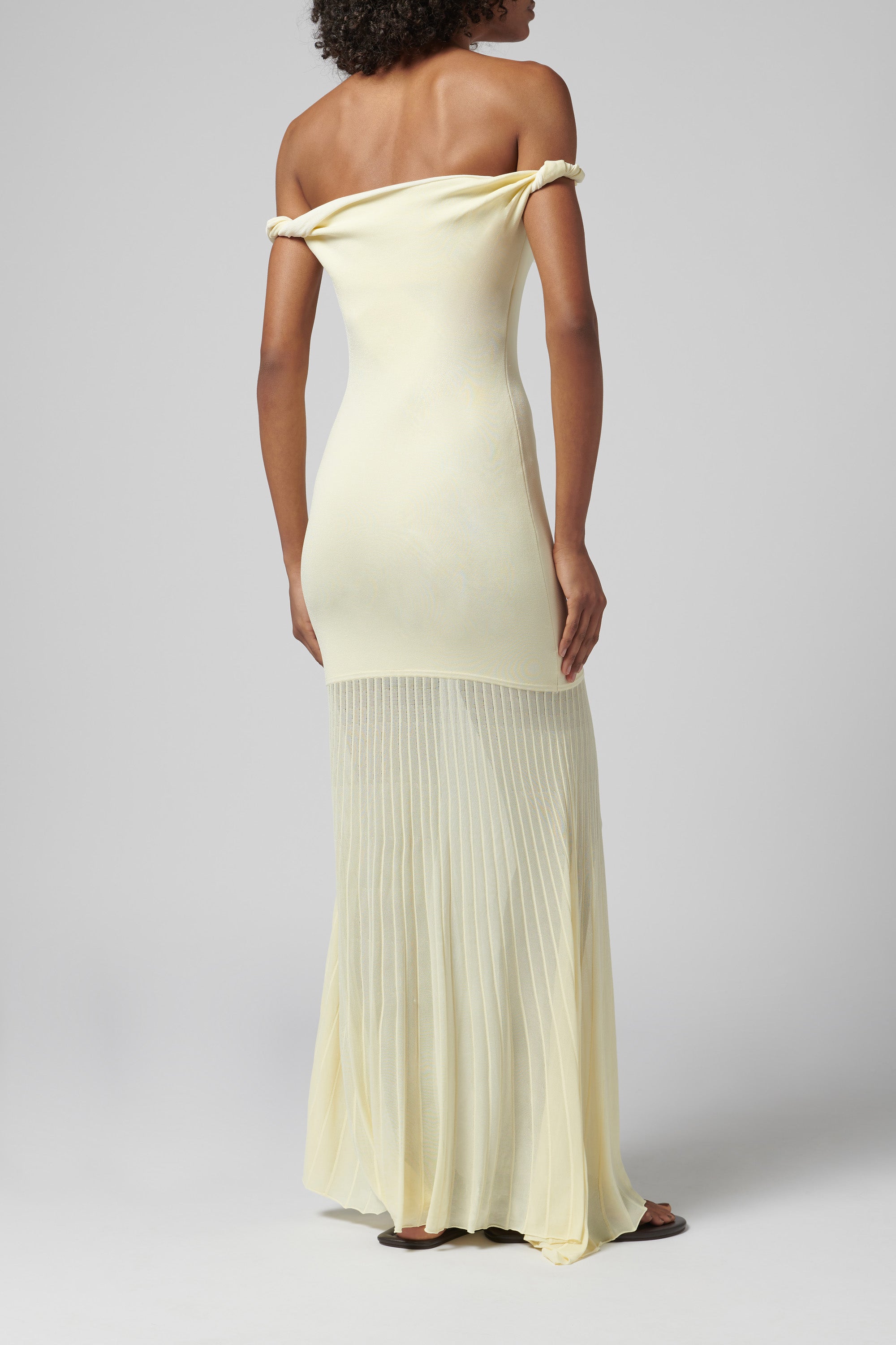 Sir. Beige Elia Off Shoulder Twist Dress Sir. Beige Elia Off Shoulder Twist Dress