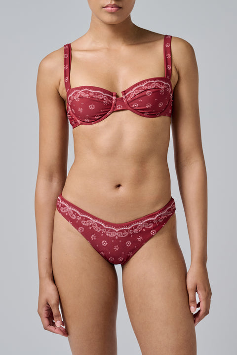 Red Lara Bikini Top