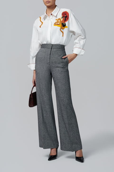 White Westwood Embellished Shirt