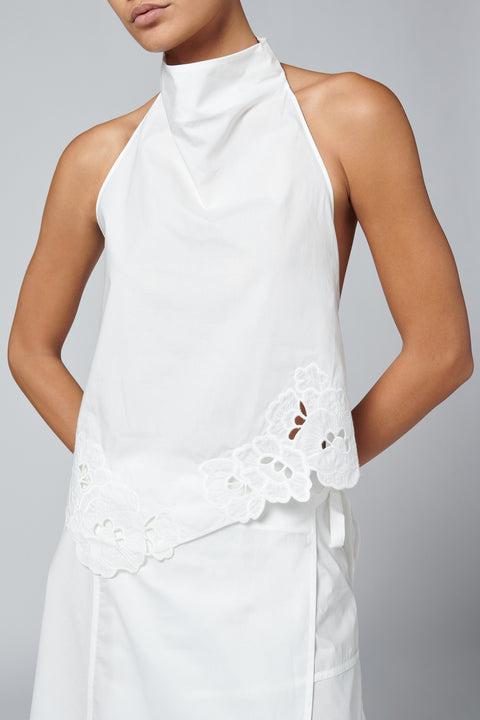 White Klara Halter Top