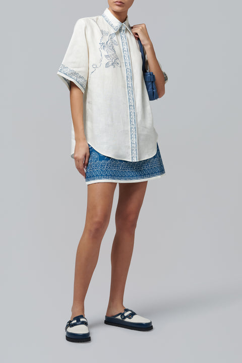 White Lucky Linen Shirt