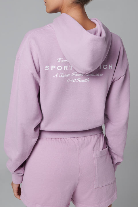 Purple Health Initiative Cropped Hoodie