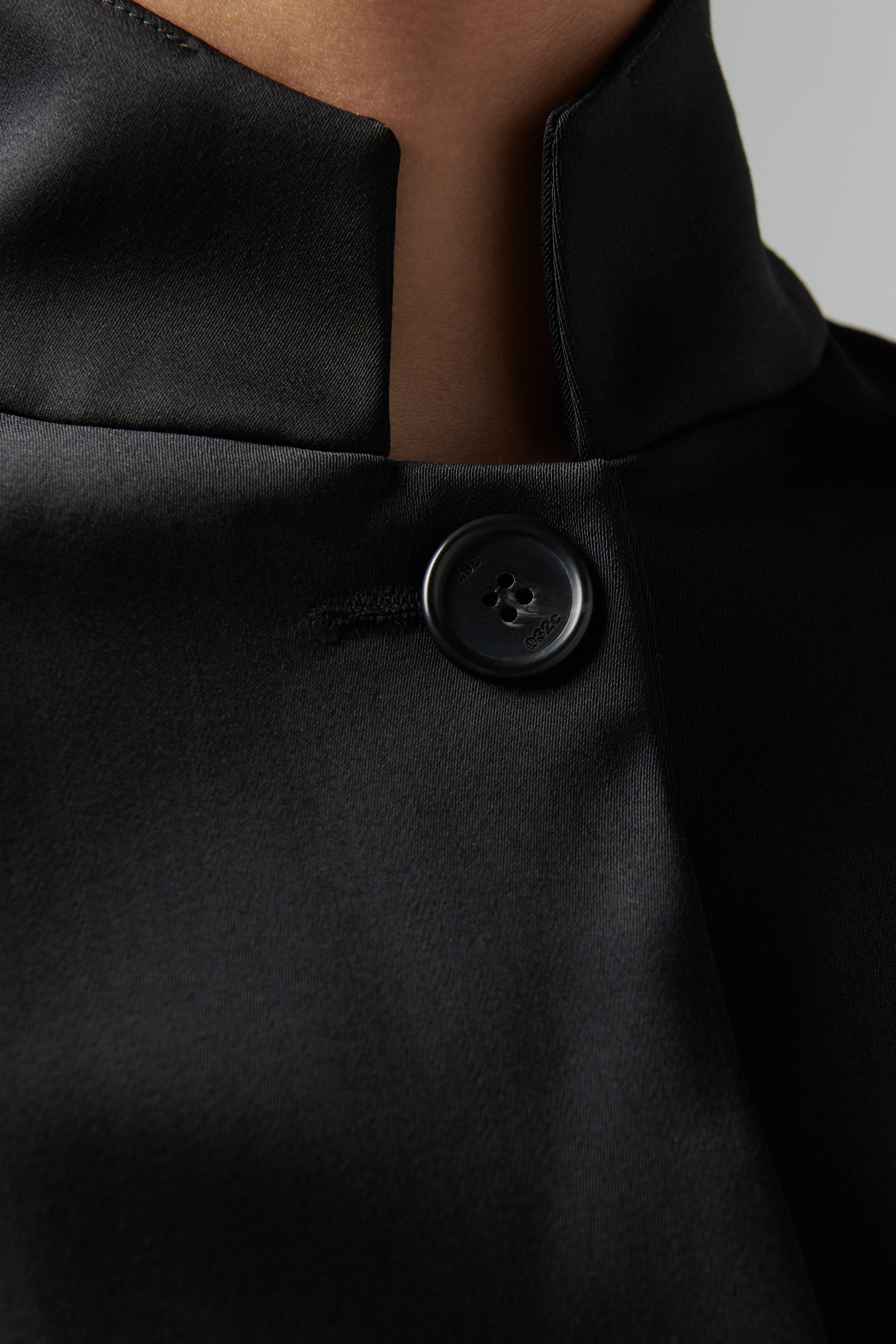 032c Black Gattaca Tight Fit Jacket - Fabric of Society