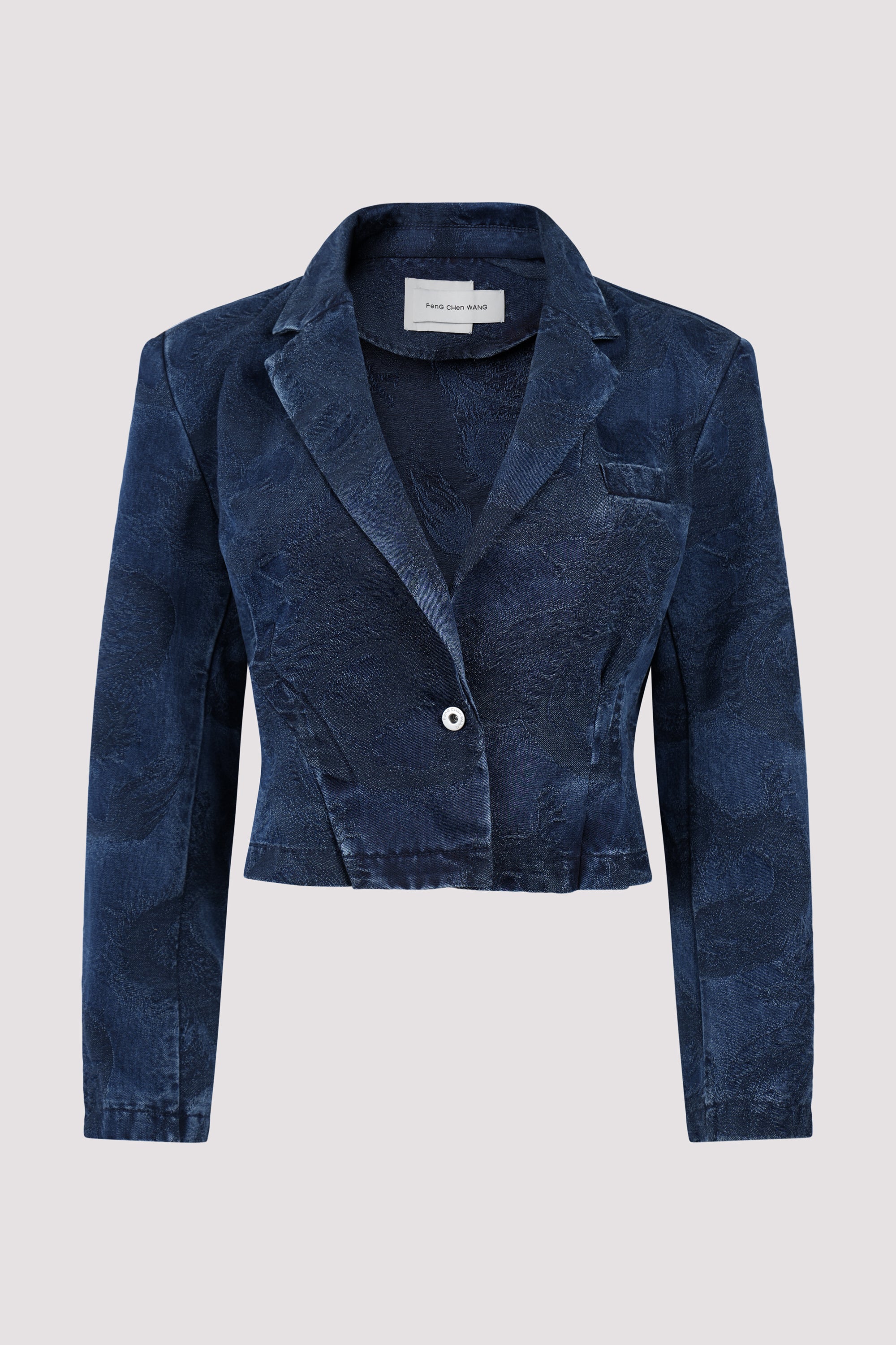 Feng Chen Wang Blue Deconstructed Denim Jacket