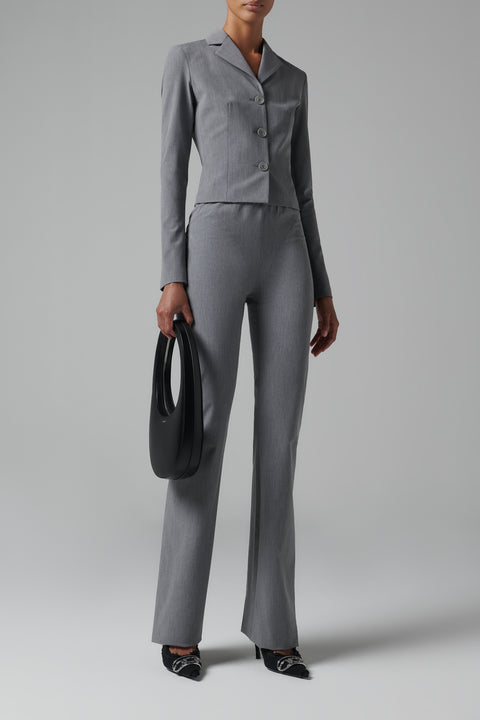 Grey Wool Suit Jacket