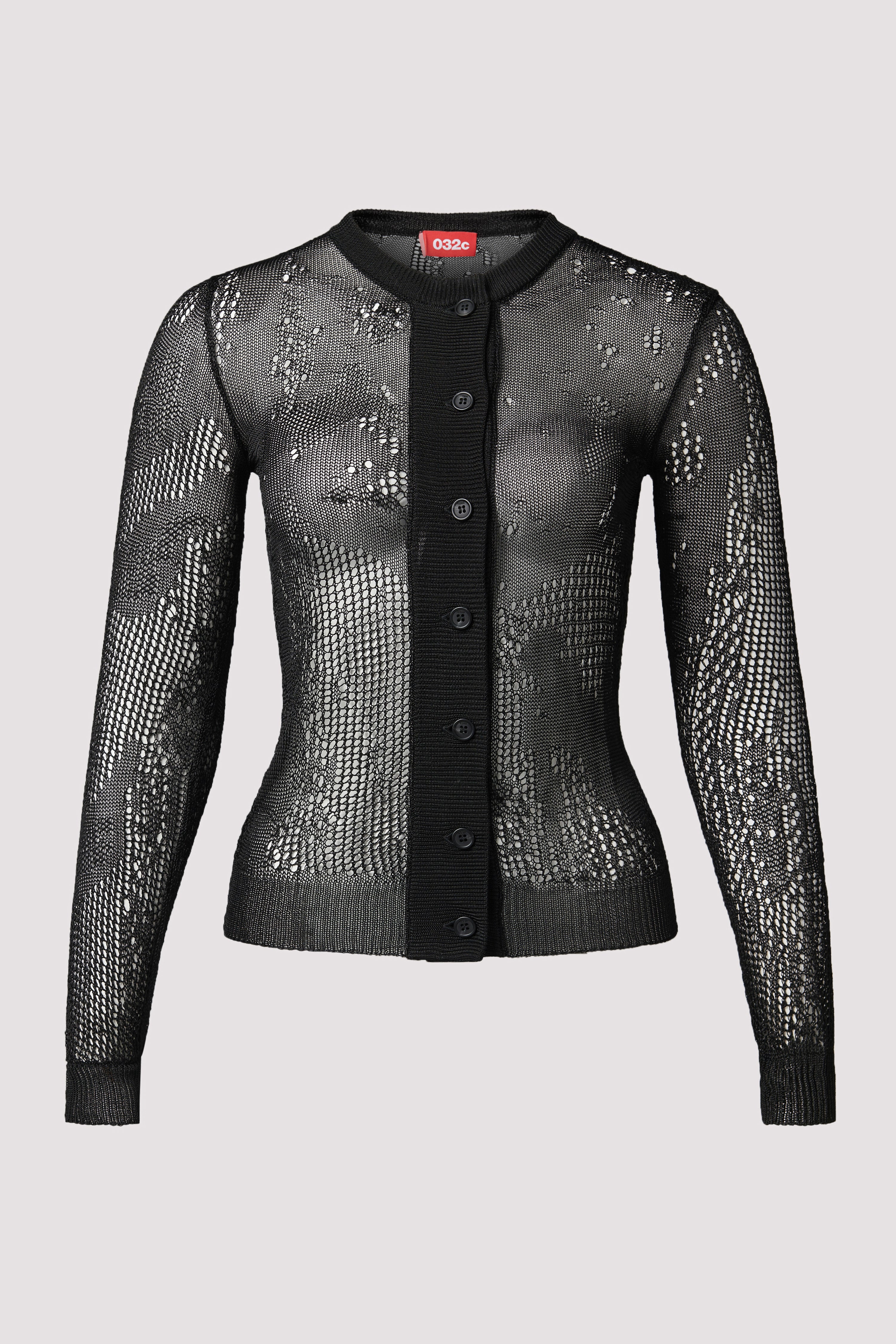 032c Black Fractured Cardigan