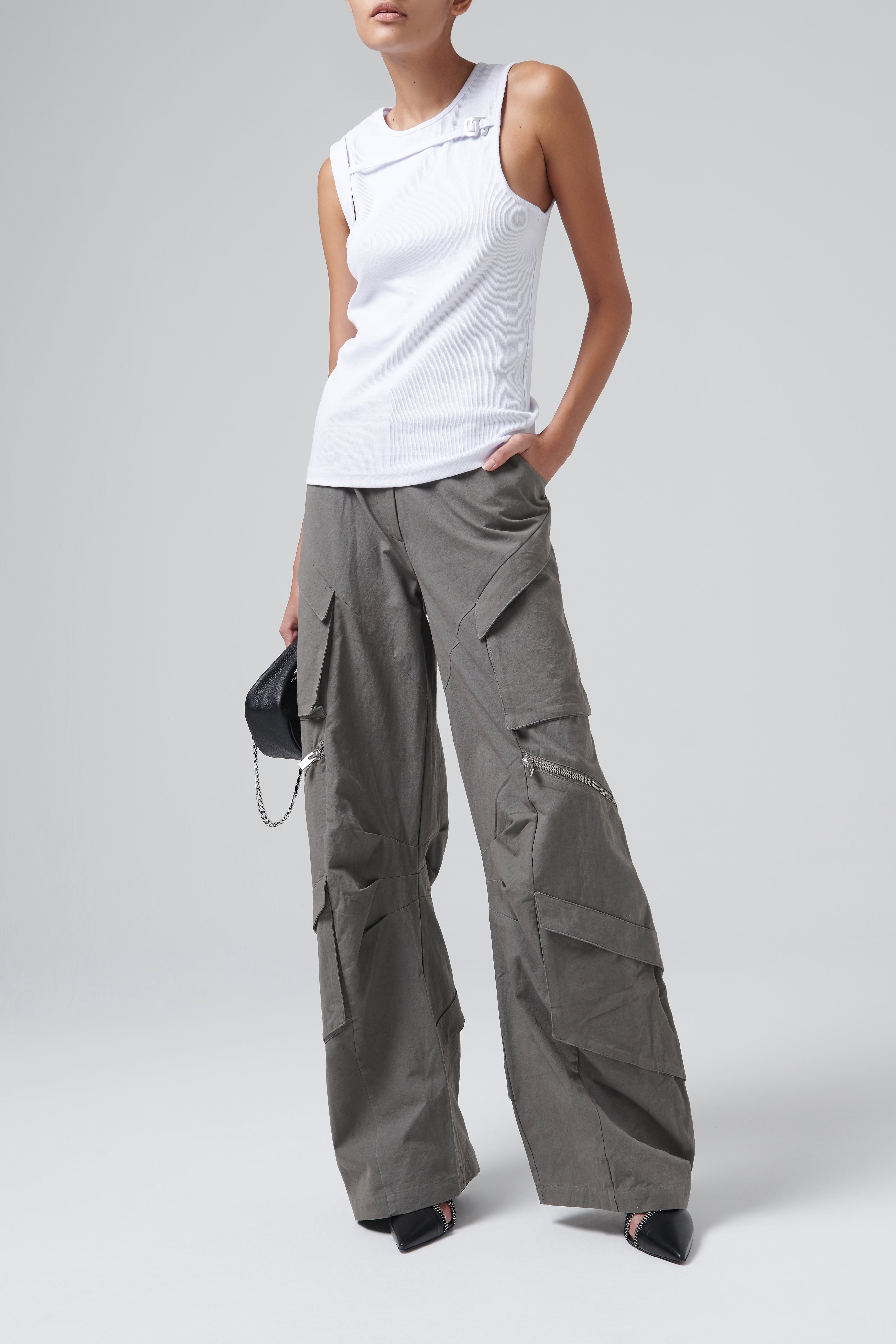 Heliot Emil White Gregaria Slinger Tank Top