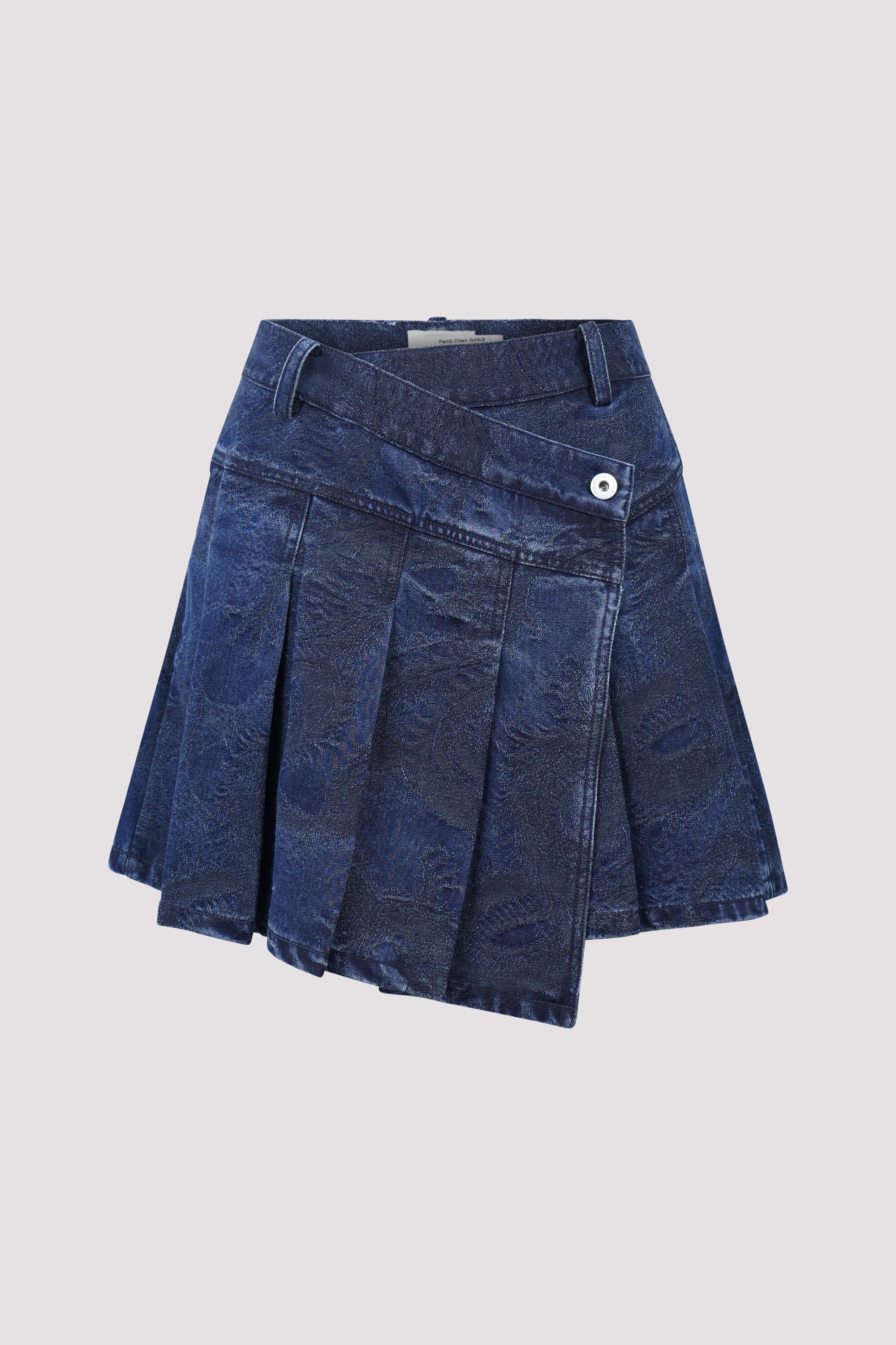 スカート Feng Chen Wang / Patch Pocket Skirt Feng Chen Wang Blue Deconstructed Denim Mini Skirt