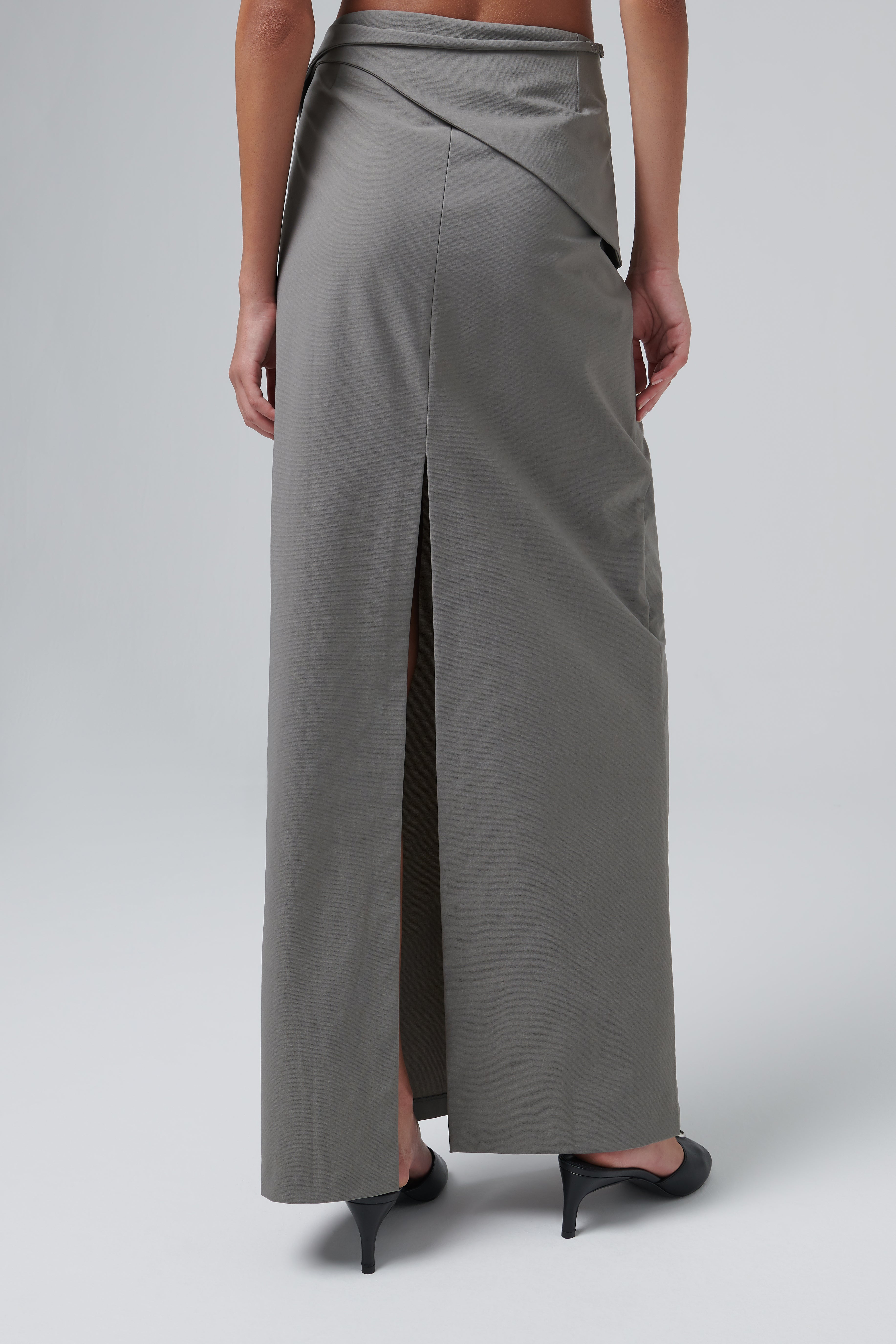 Heliot Emil Green Strap Technical Maxi Skirt Heliot Emil Green Strap Technical Maxi Skirt