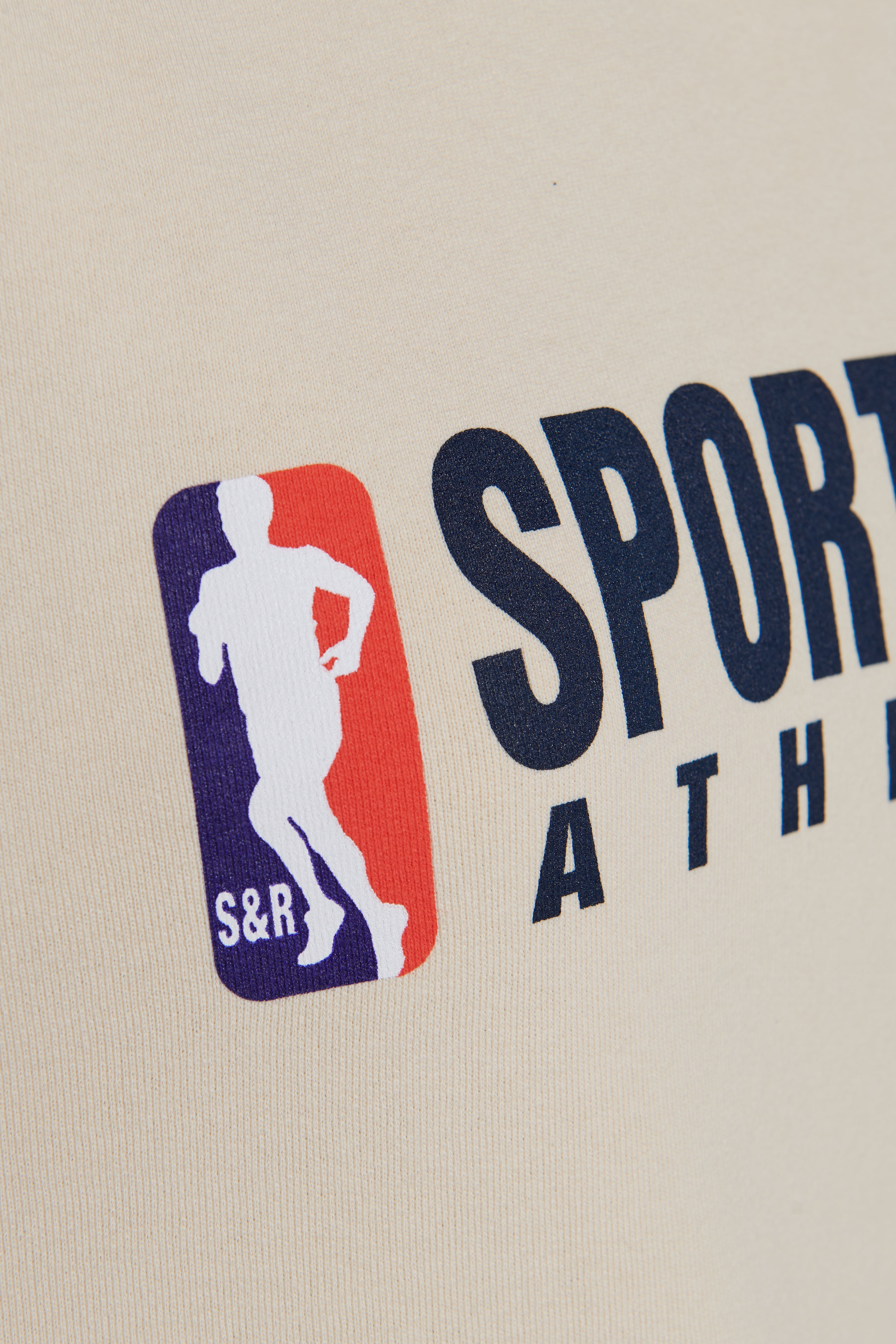 L'Appartement【SPORTY&amp;RICH】 LOGO CREWNEC Sporty & Rich Beige Team Logo Crewneck Jumper