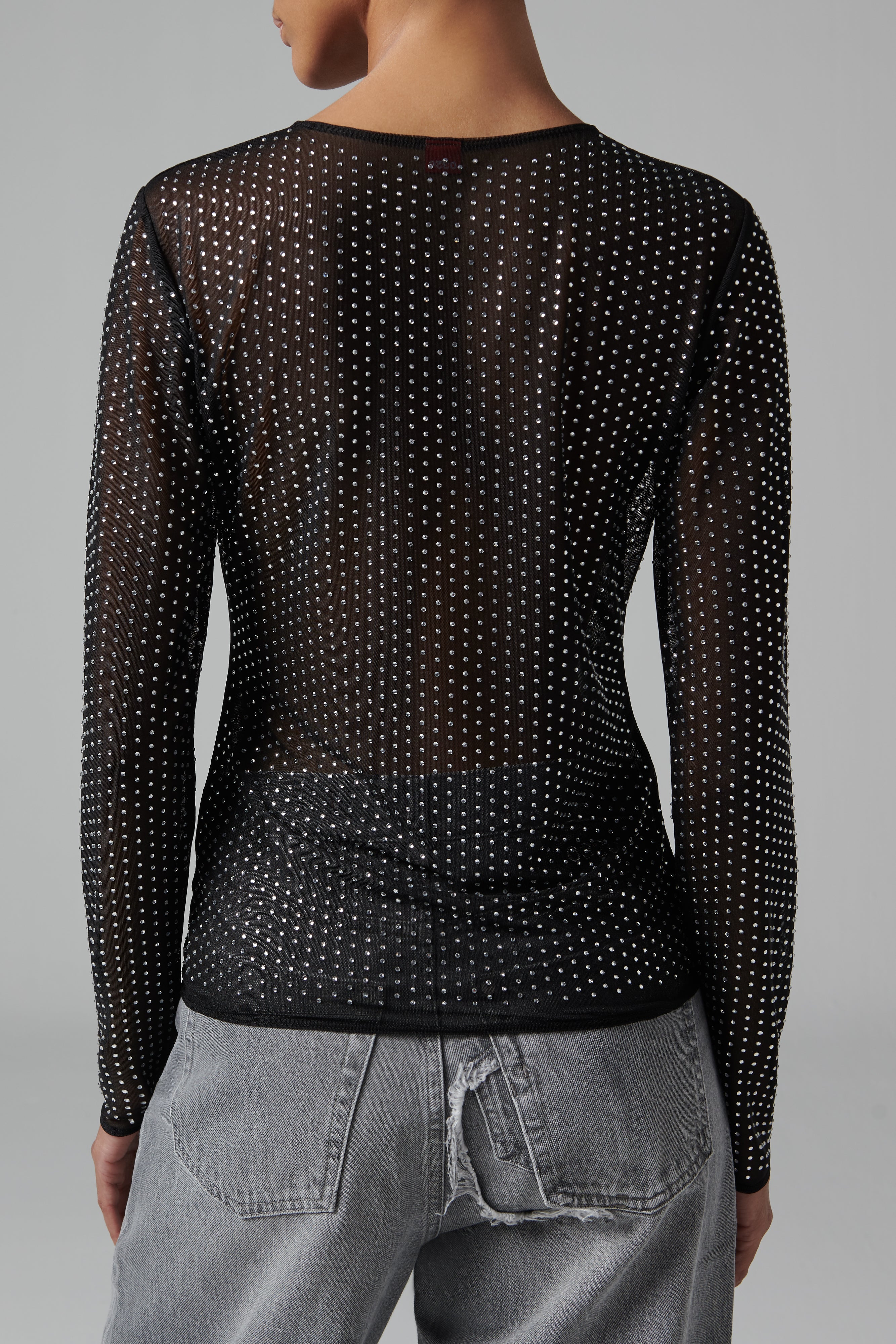 032c Black Mesh Fitted Long Sleeve Jersey 032c Black Mesh Fitted Long Sleeve Jersey