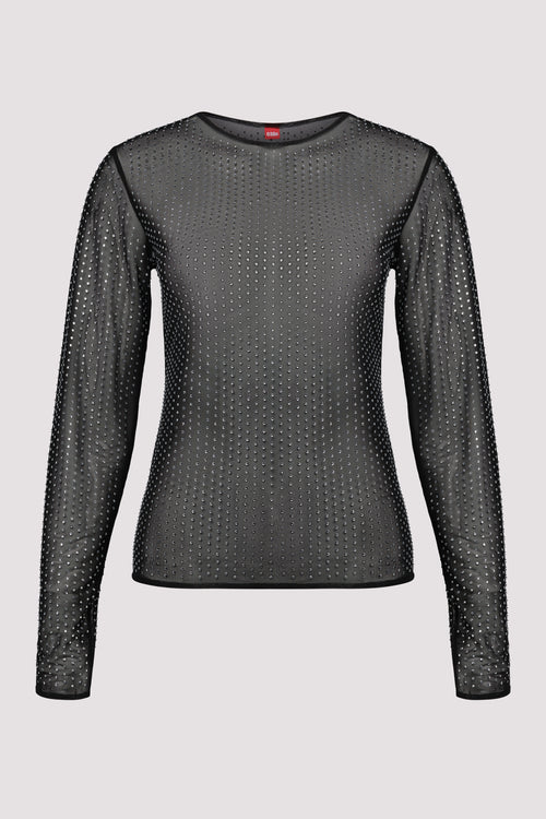 032c Black Mesh Fitted Long Sleeve Jersey