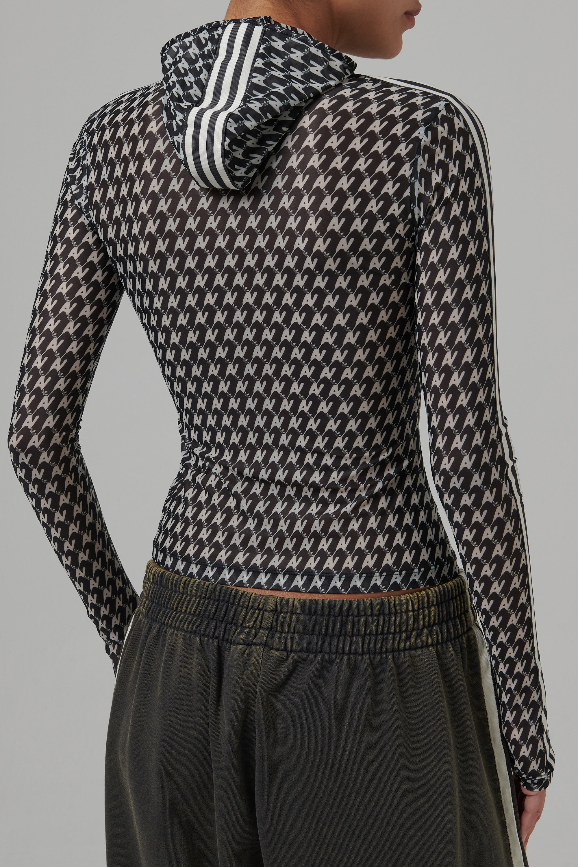 Adidas Black Aop Mesh Hoodie